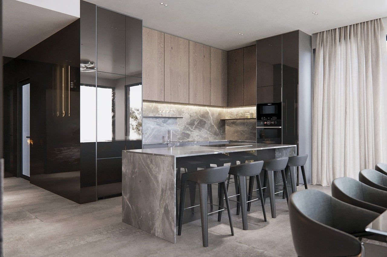 Modernes, großzügiges Wohnzimmer